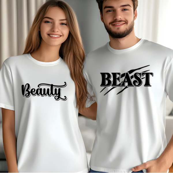 'Beauty & Beast" Couple T-shirts