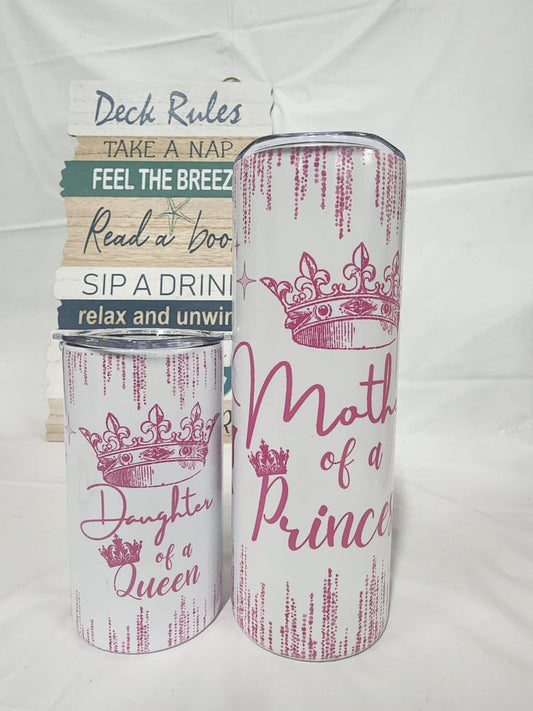 12 oz Kids tumbler + 20oz Tumbler (Princess+Queen)